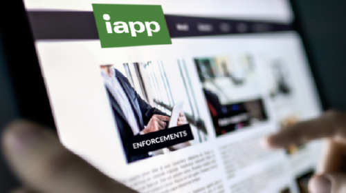 IAPP articles on a device screen