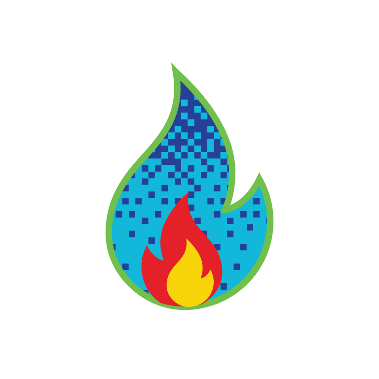 Icon of a blue flame