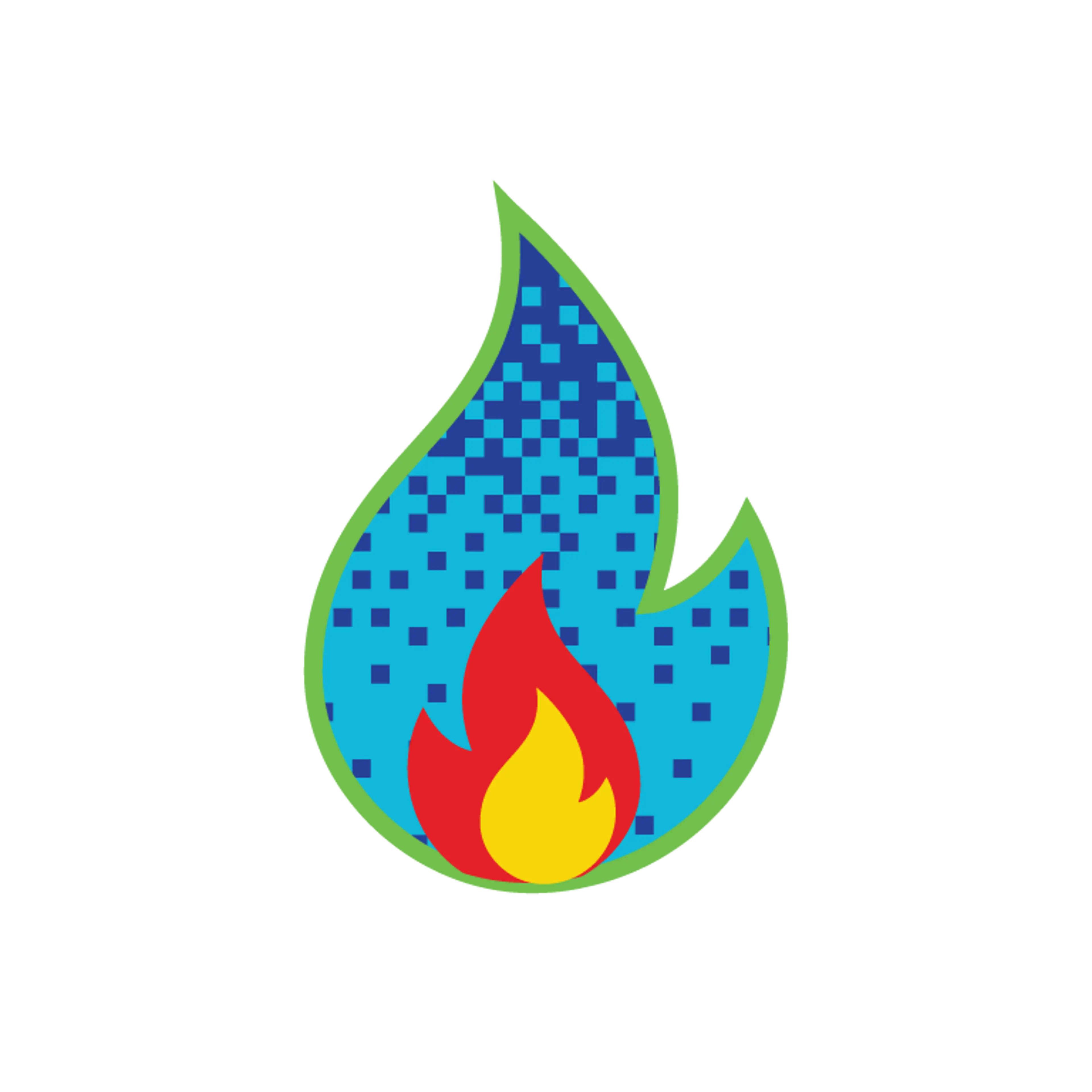 Icon of a blue flame