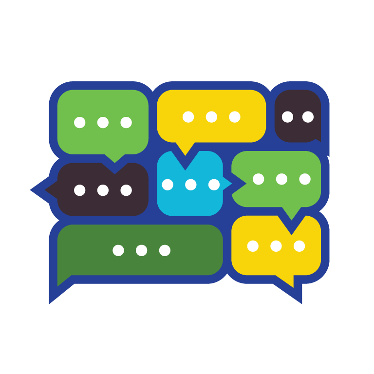 Speech bubbles stacked up on each other