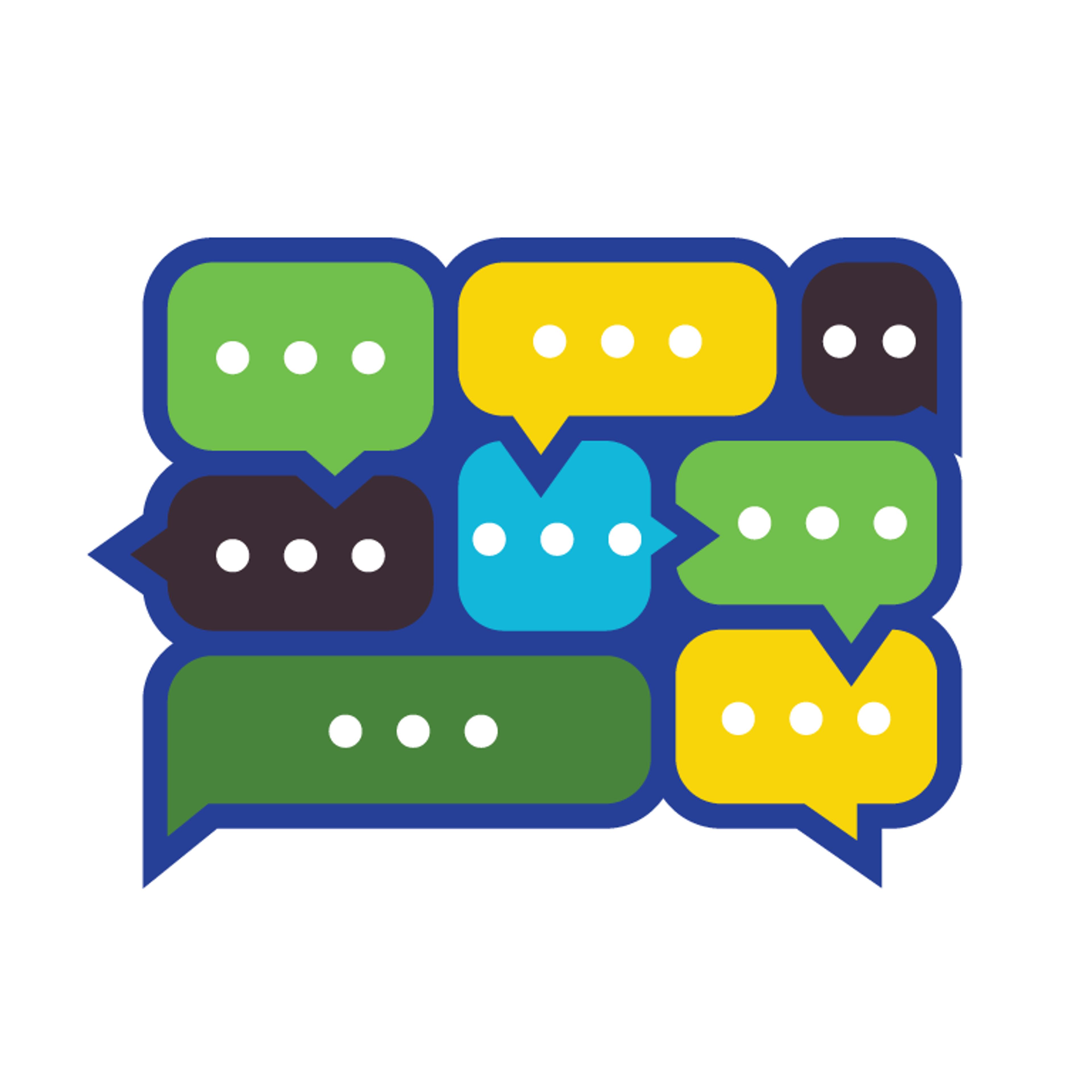Speech bubbles stacked up on each other