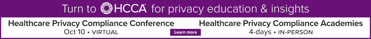 Healthcare Privacy Compliance Conference October 10, 2024 