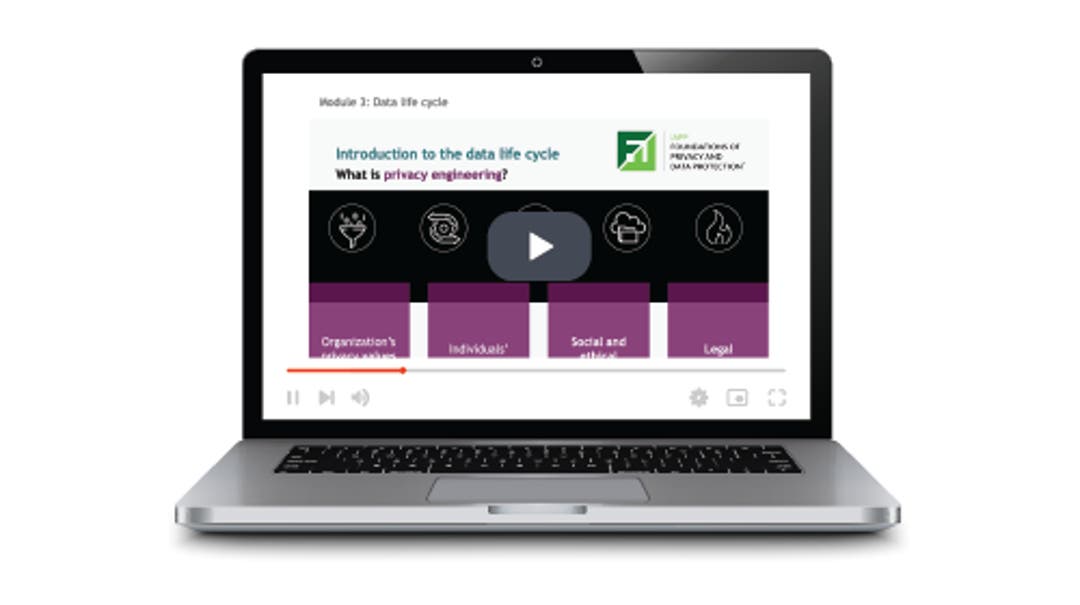 Laptop with Foundations Training curricula on screen