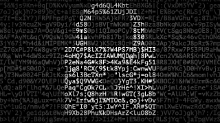 Padlock shape formed by white code characters on a black background, symbolizing data security.