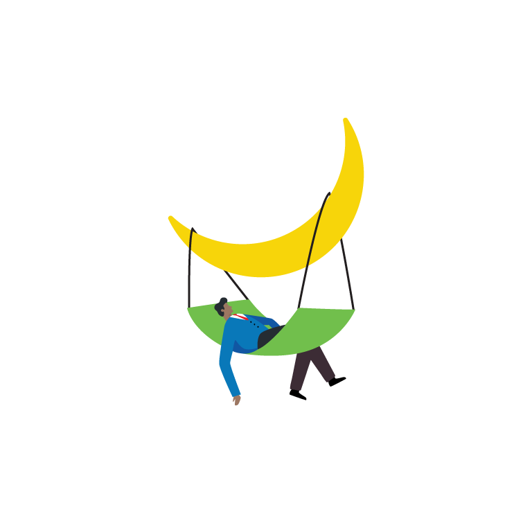 man sleeping in a hammock