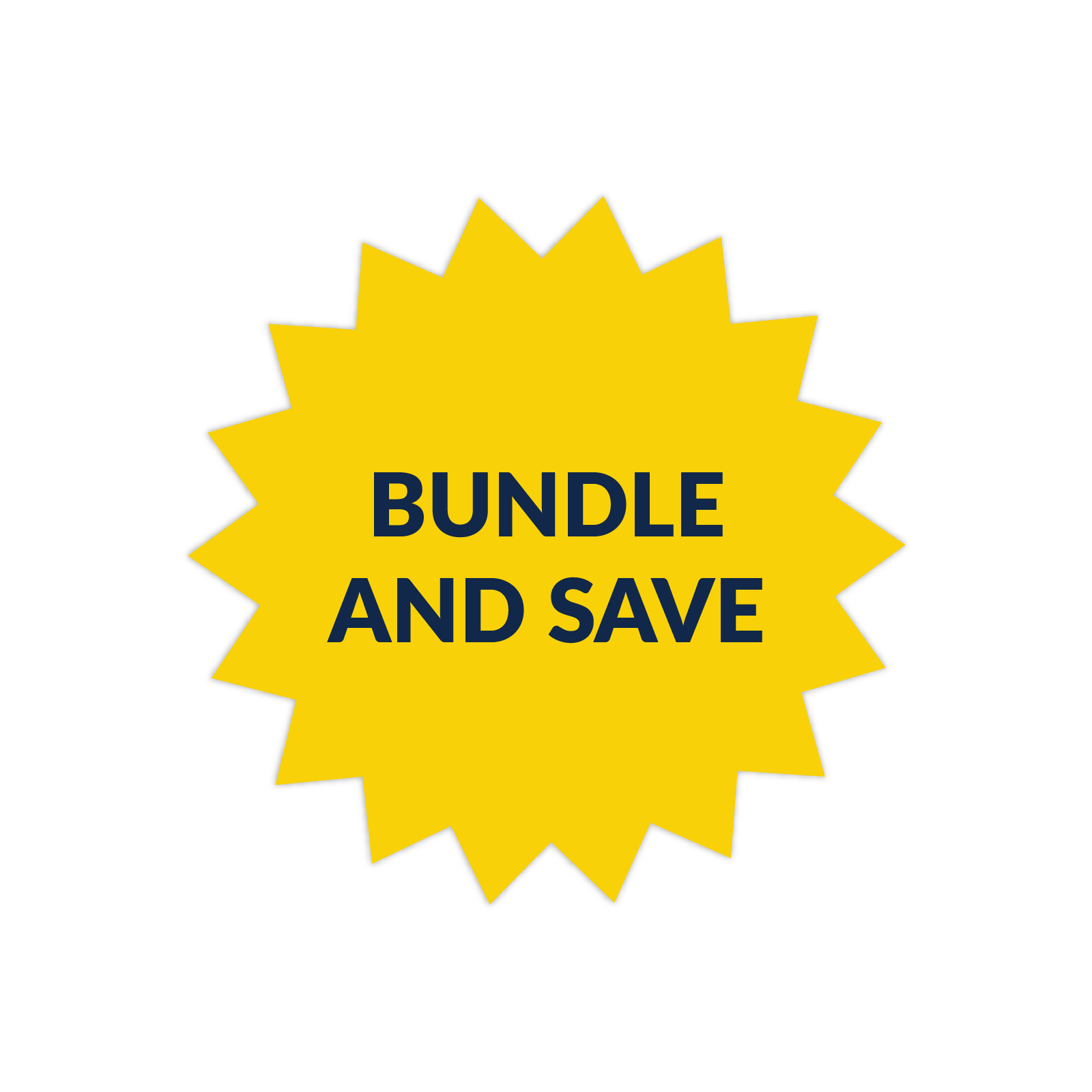 Yellow badge that says Bundle and Save