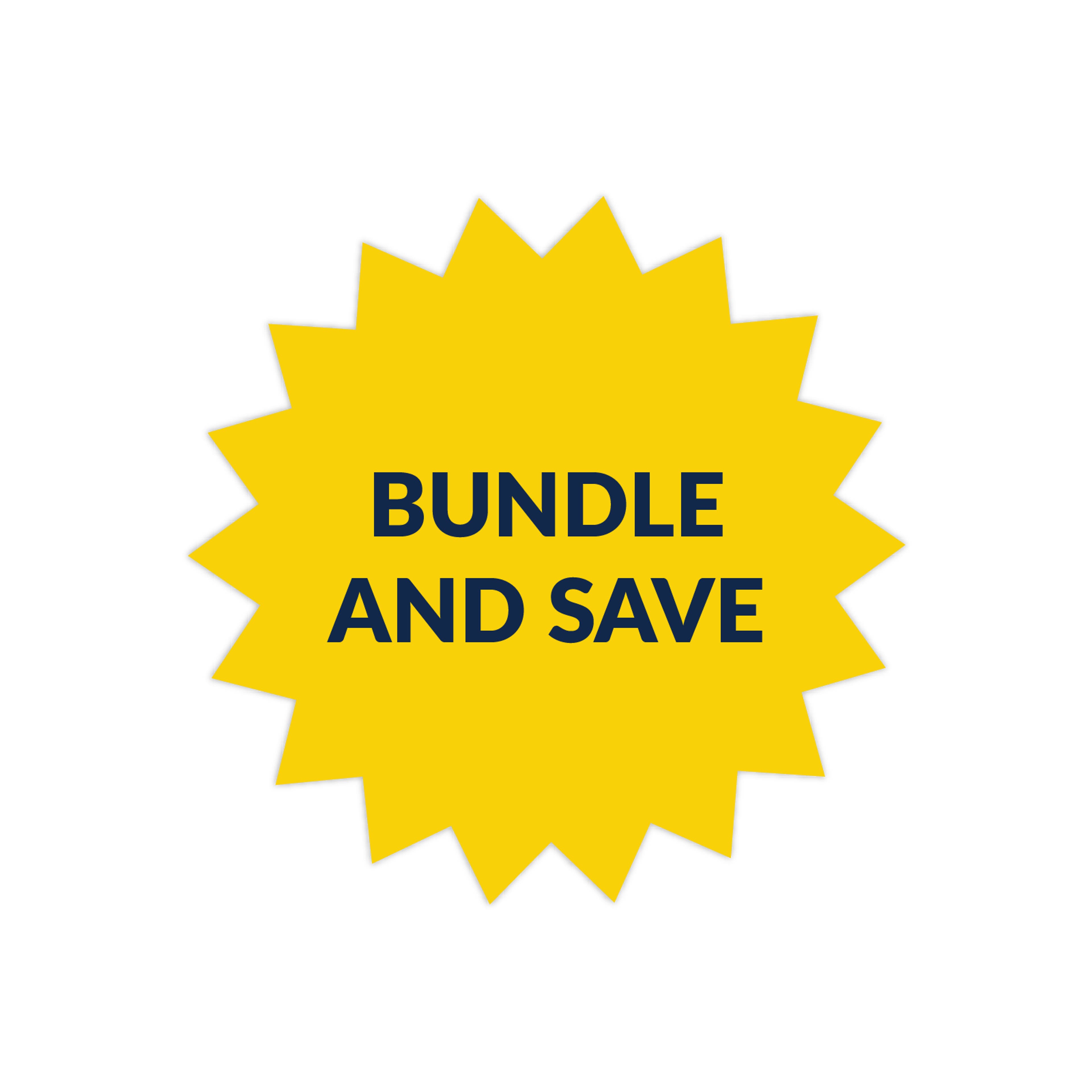 Yellow badge that says Bundle and Save