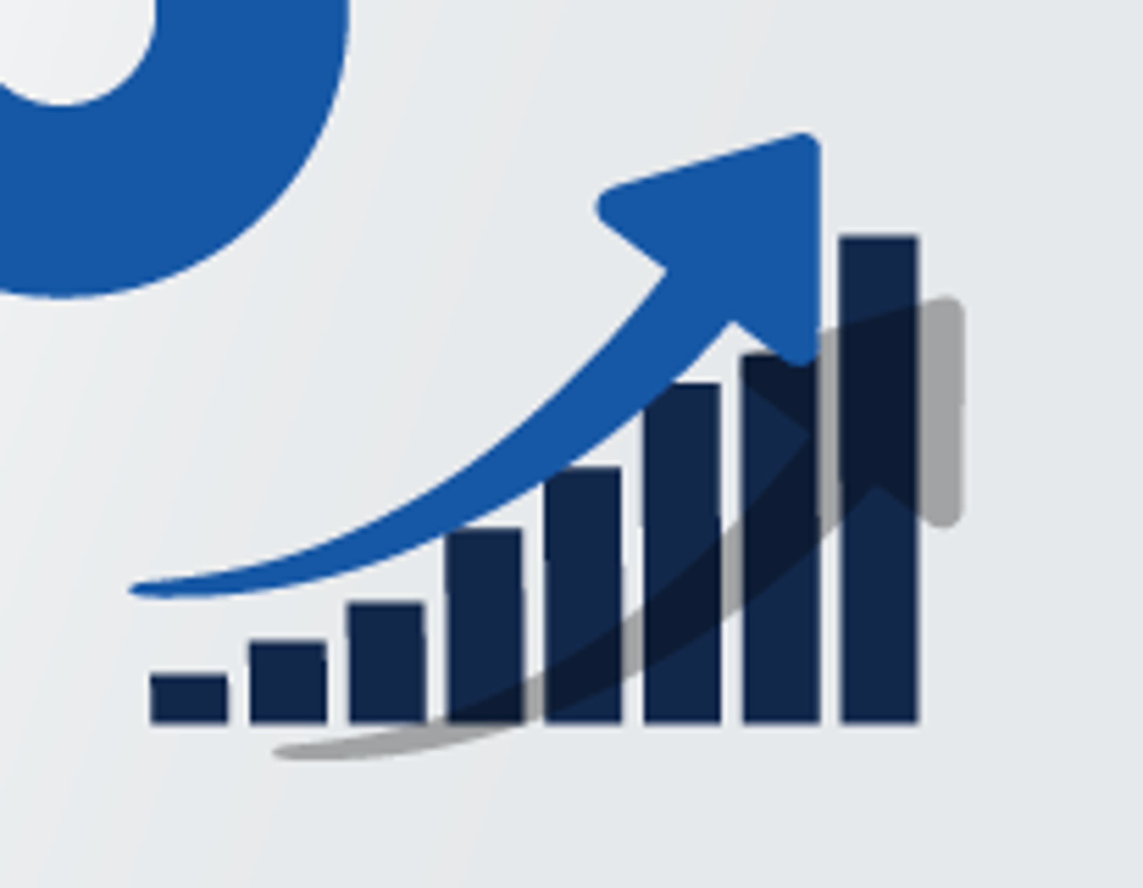 Illustration of a revenue chart trending upward
