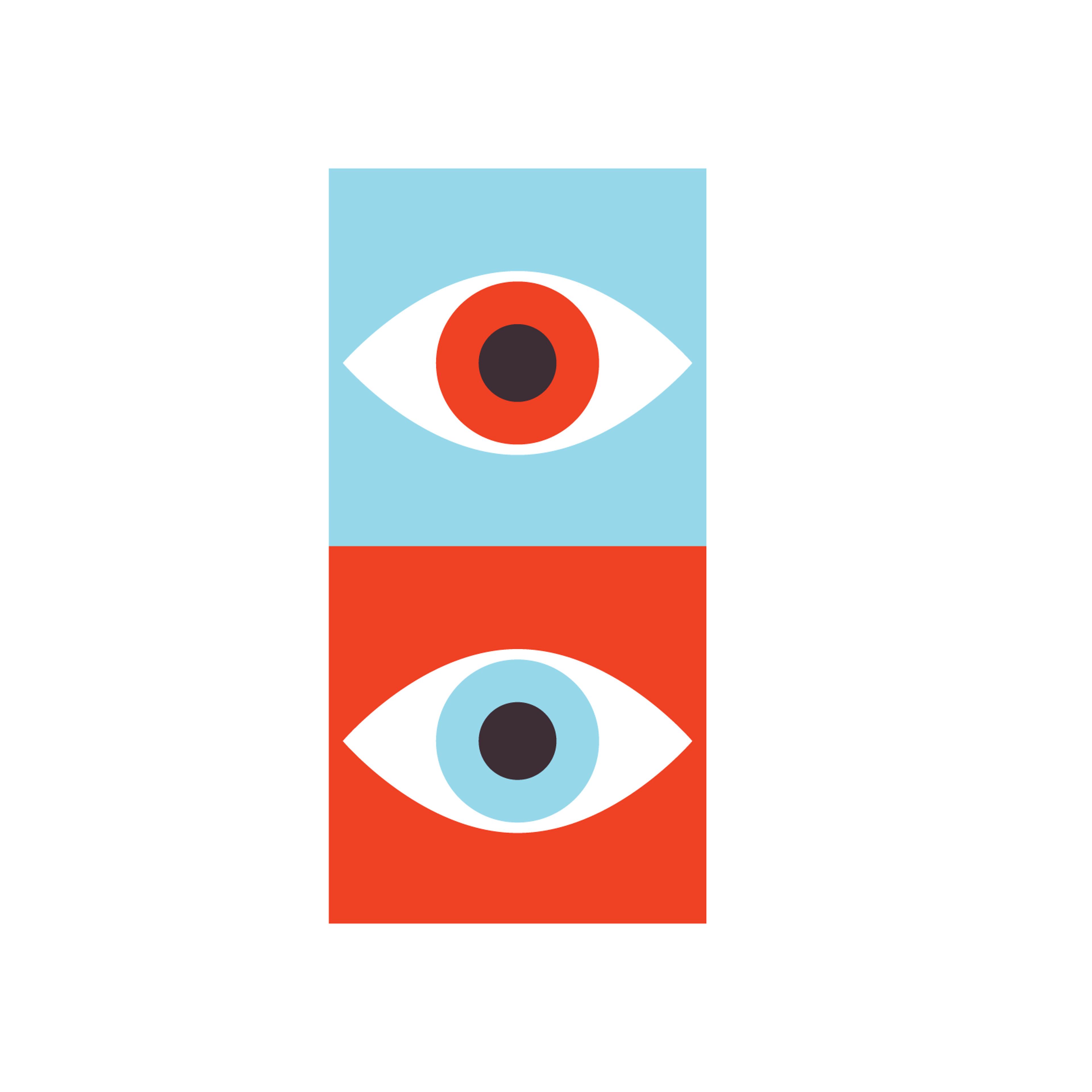 Icon of two eyes stacked on top of each other