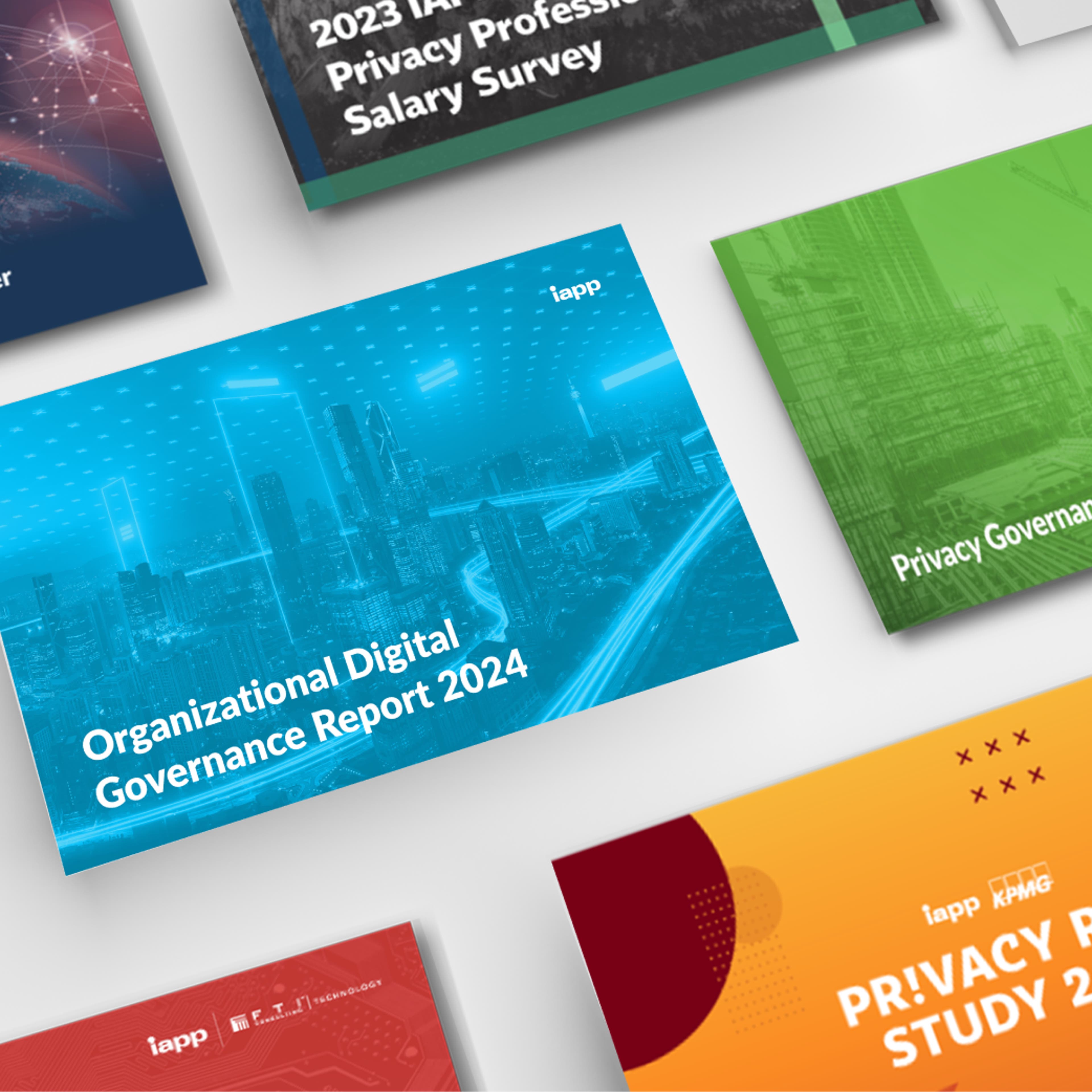 Collage of title pages from IAPP reports