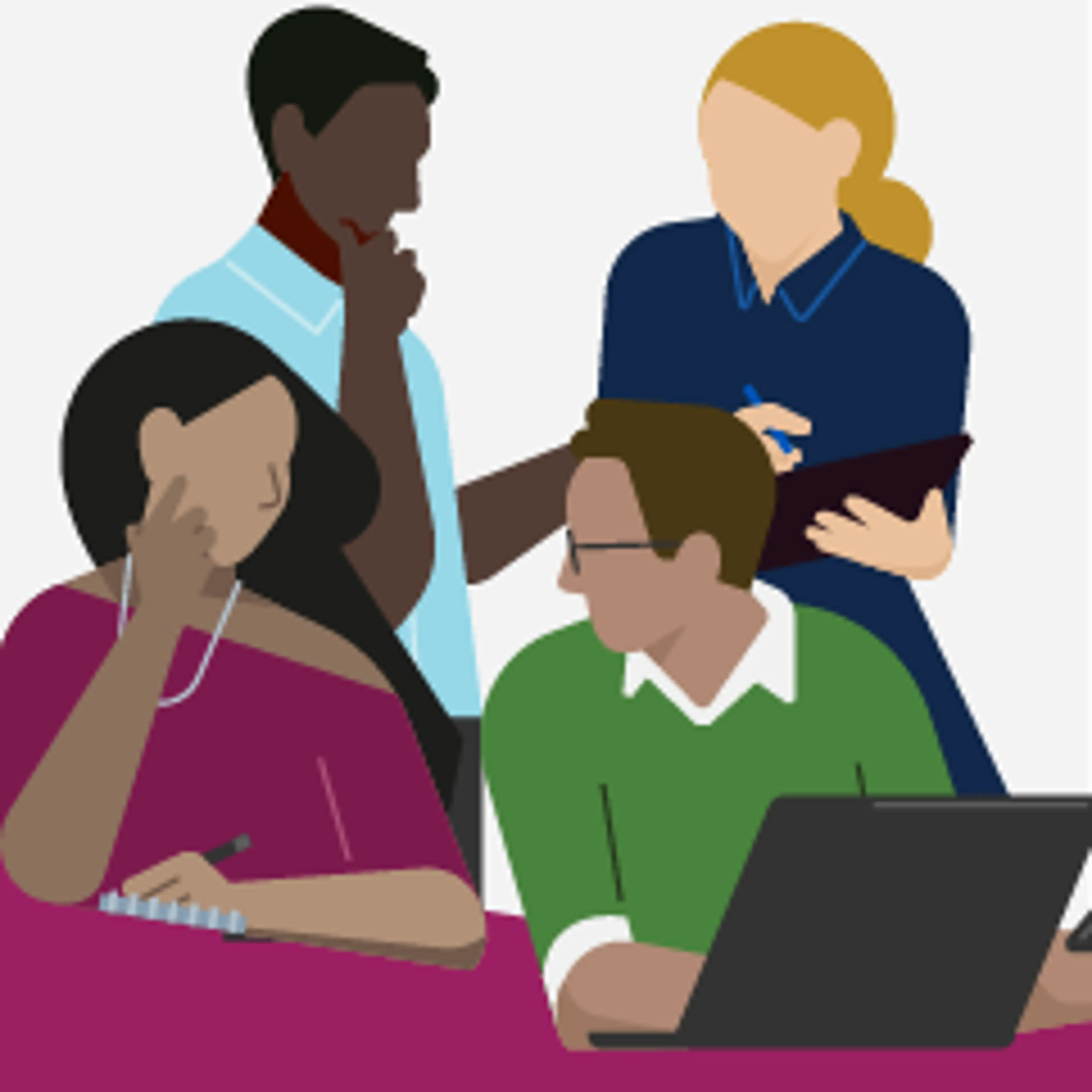 Illustration of a group of people in a meeting