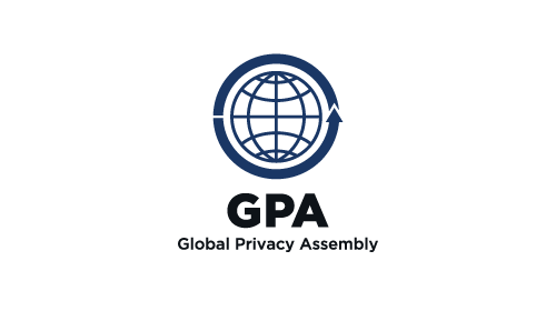 Logo with a stylized globe encircled by an arrow above the letters “GPA,” with the text “Global Privacy Assembly” underneath.