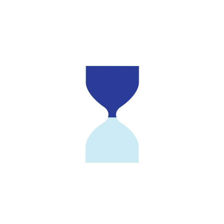 A sand timer flipping over 