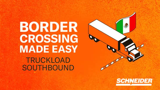 Southbound truckload freight shipping from the United States to Mexico, a process video