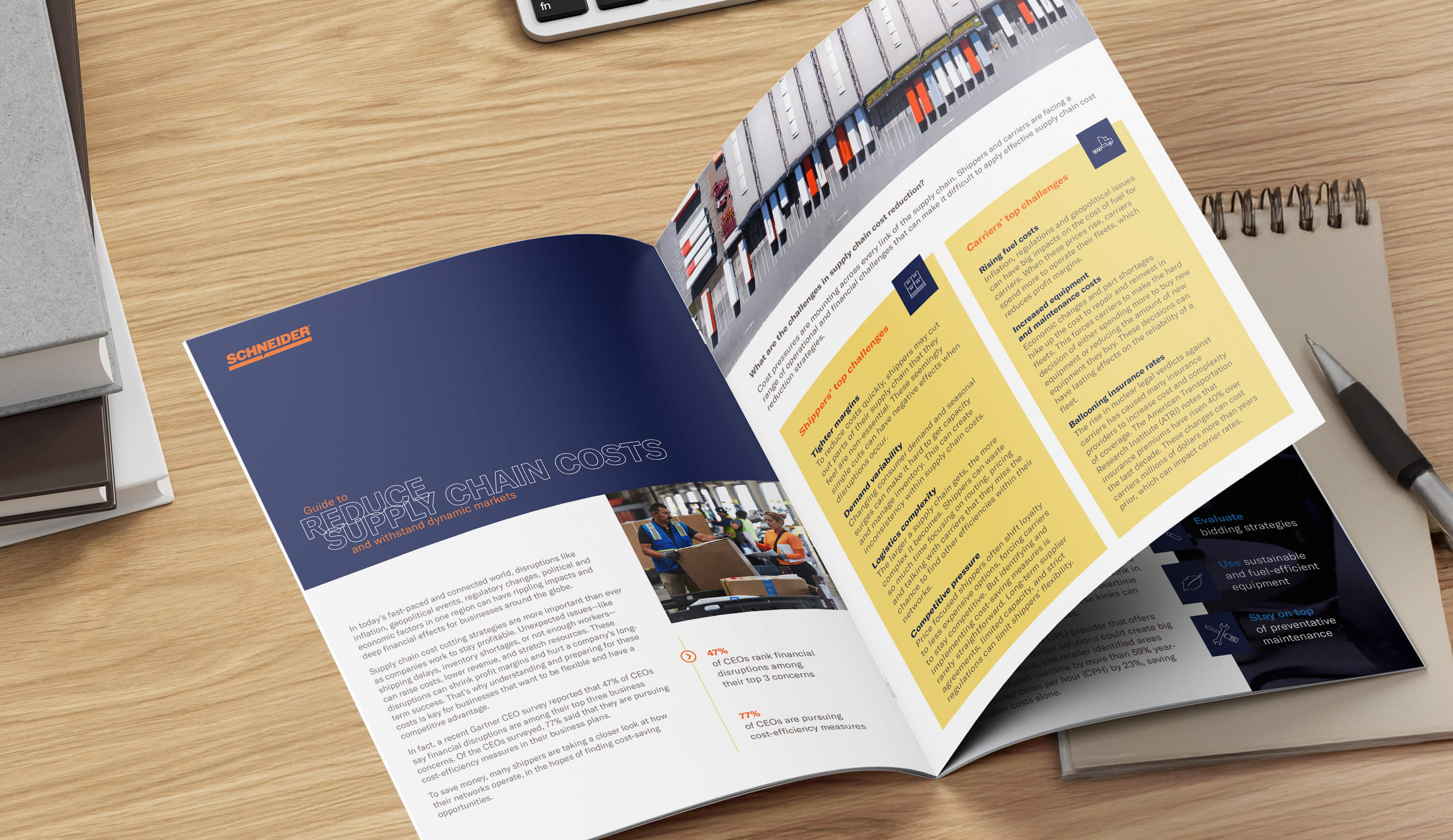 A printed booklet displayed open