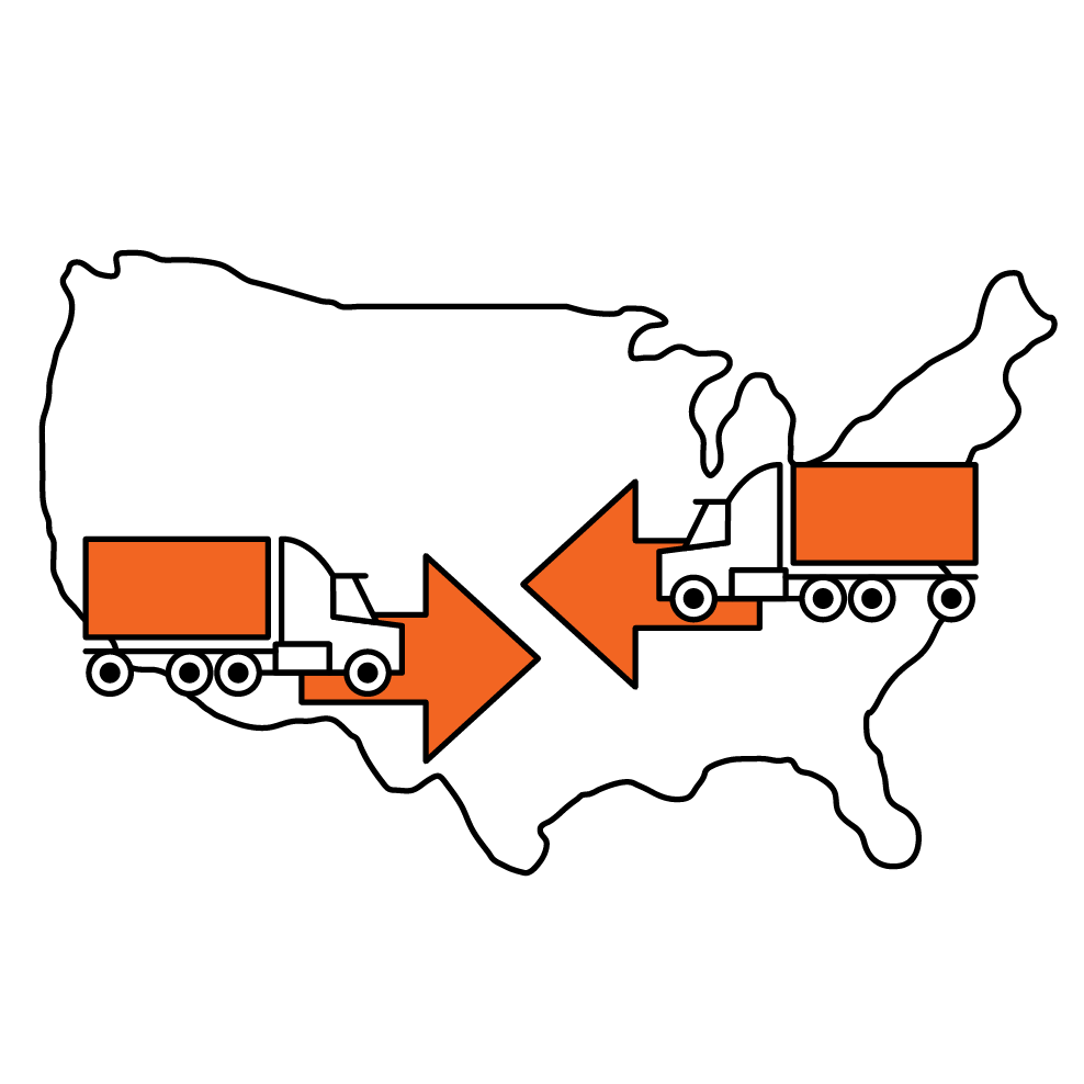 Using multiple ports to move product inland