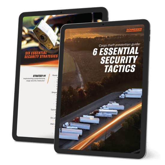 front cover of cargo theft prevention guide displayed on tablet