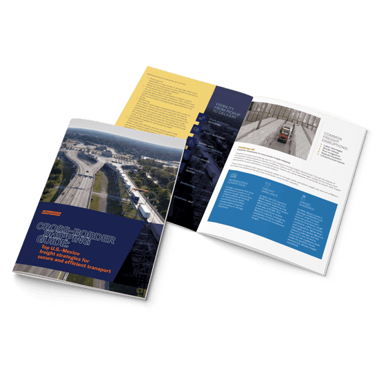 cross-border shipping brochure opened