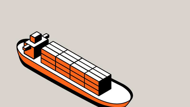 container ship illustration image