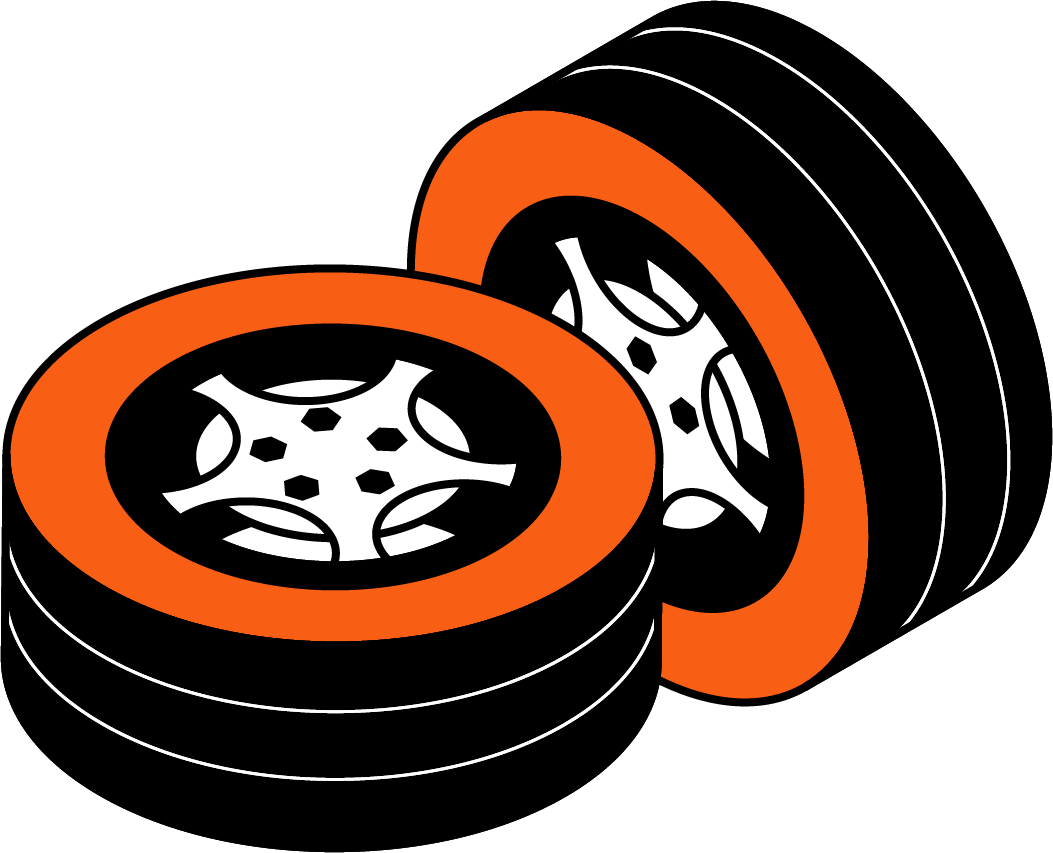two tires automotive supply chain solutions icon