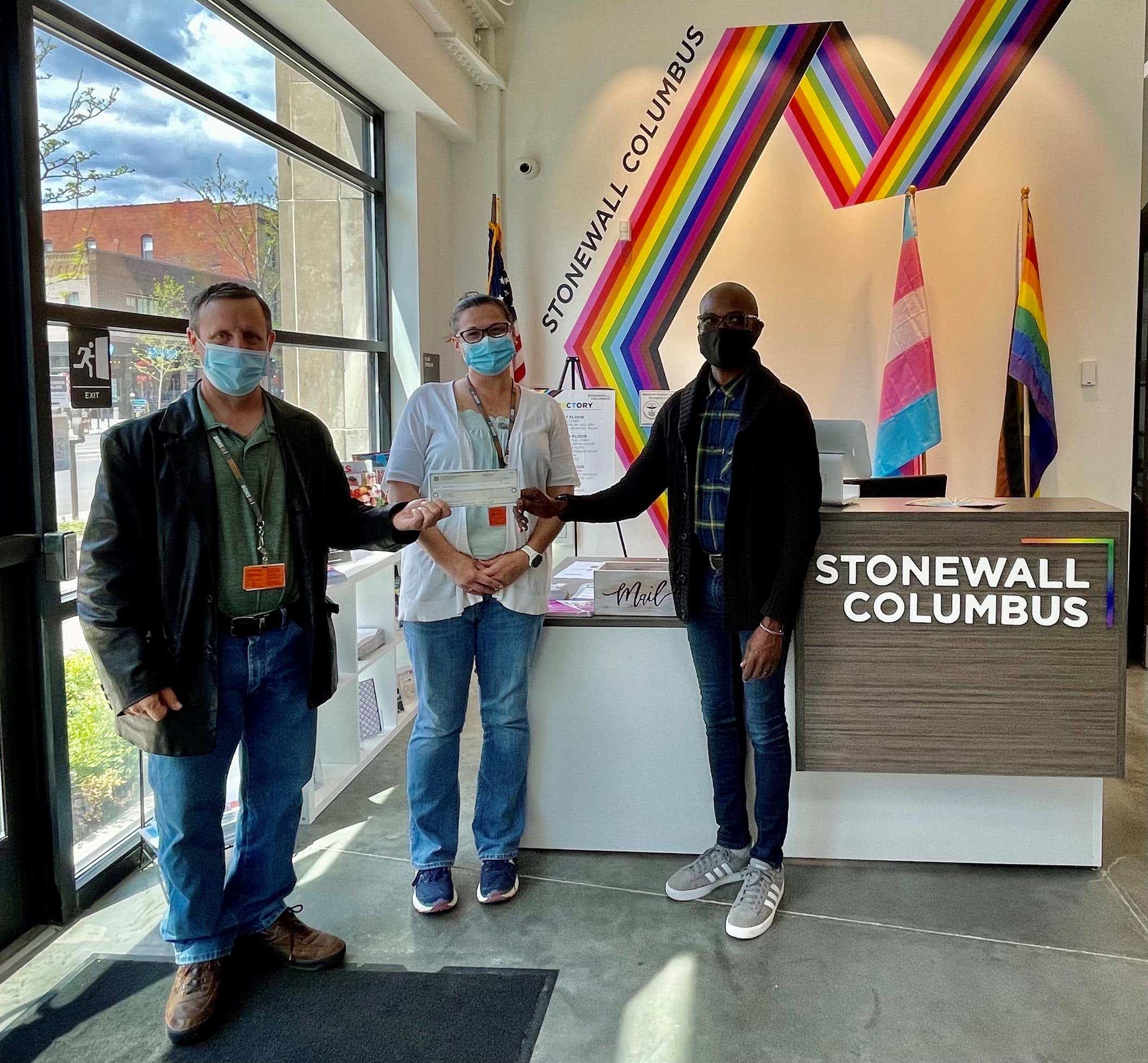 Check donation to Stonewall Columbus