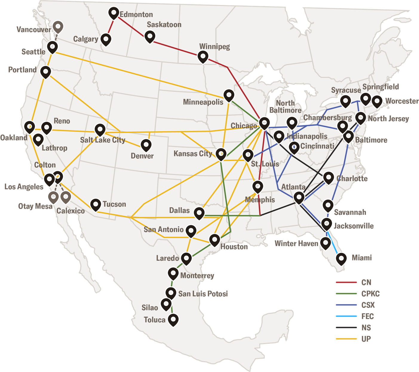 Schneider to provide Mexico to upper Midwest intermodal service on the ...