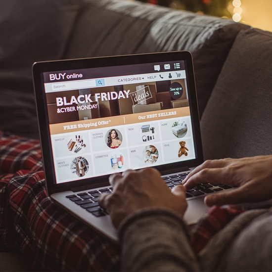 a customer shopping from a tablet