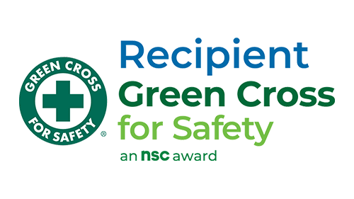 Green Cross for Safety Recipient Award logo