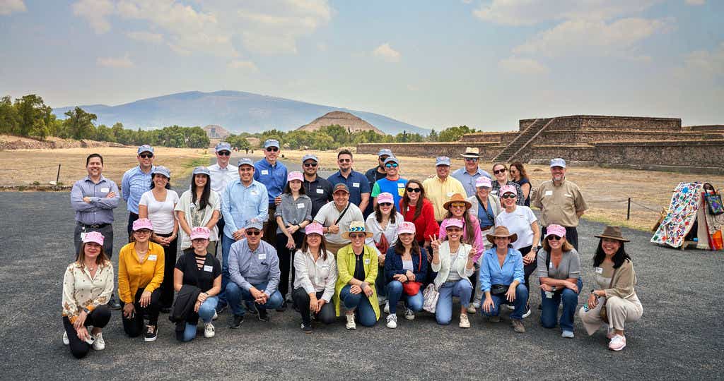 Schneider and CPKC hosted shippers at the Teotihuacan Pyramids