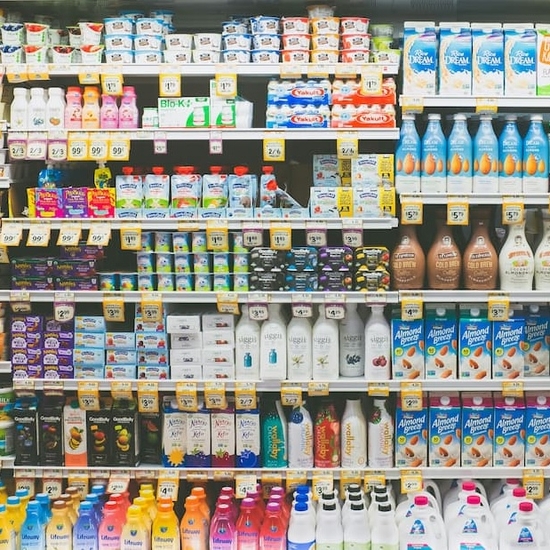 refrigerated foods at grocery store