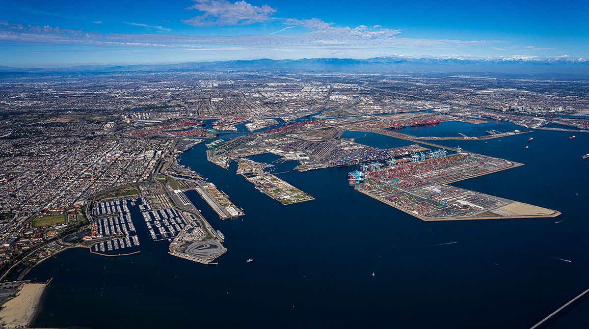 Image of LA port.