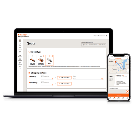 FreightPower on computer screen