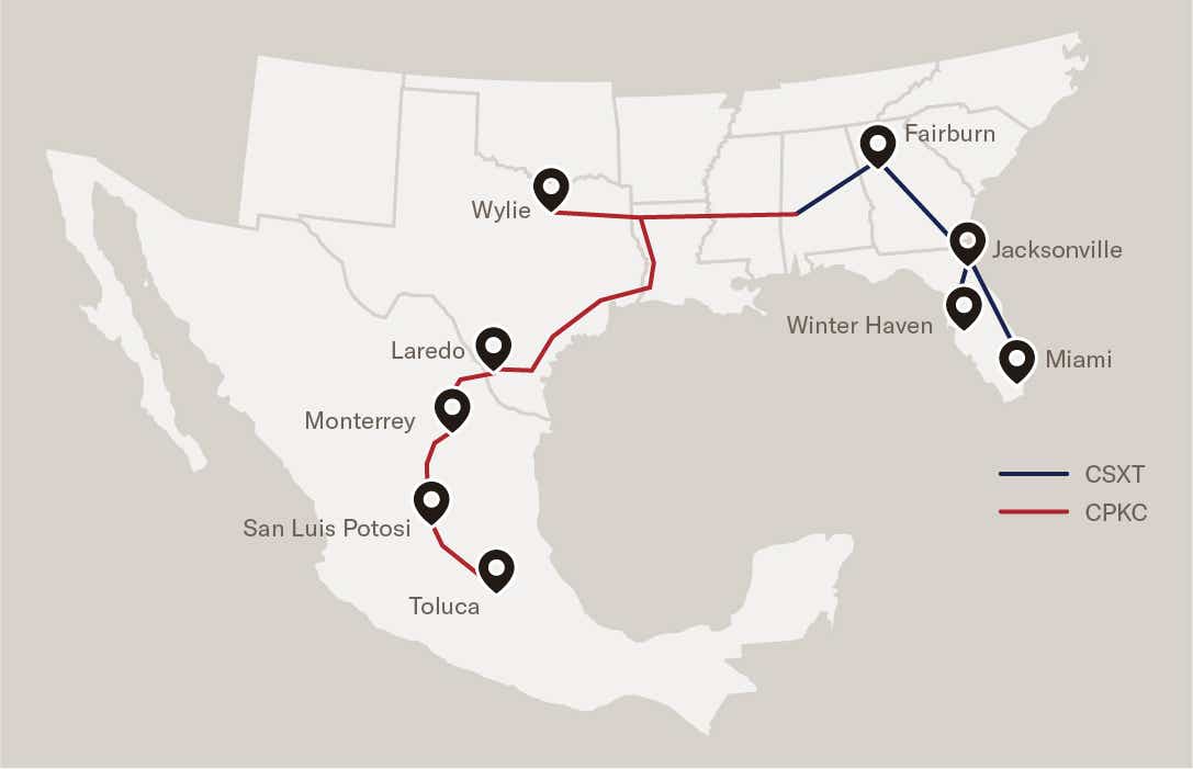 Southeast connection map