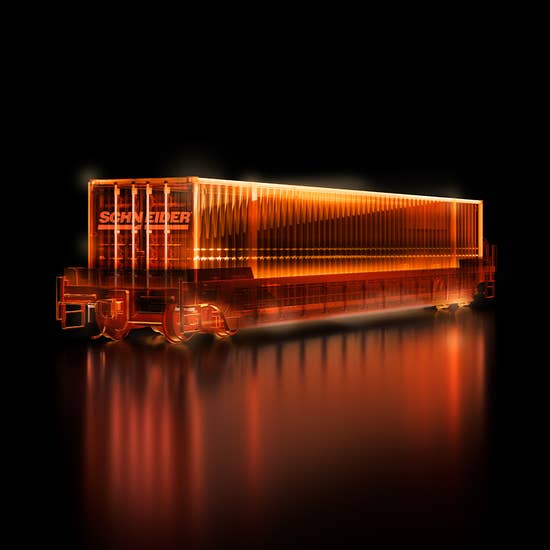 Schneider intermodal shipping container