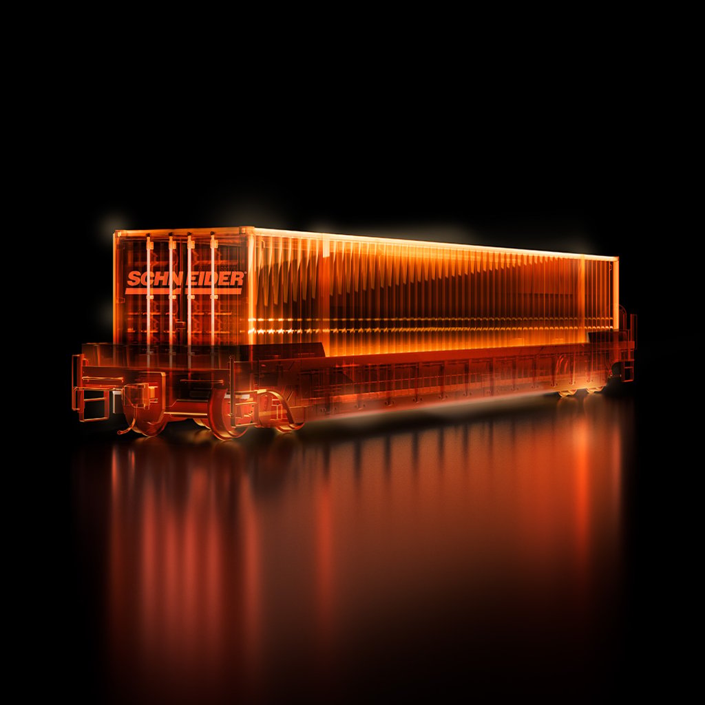 Schneider intermodal shipping container