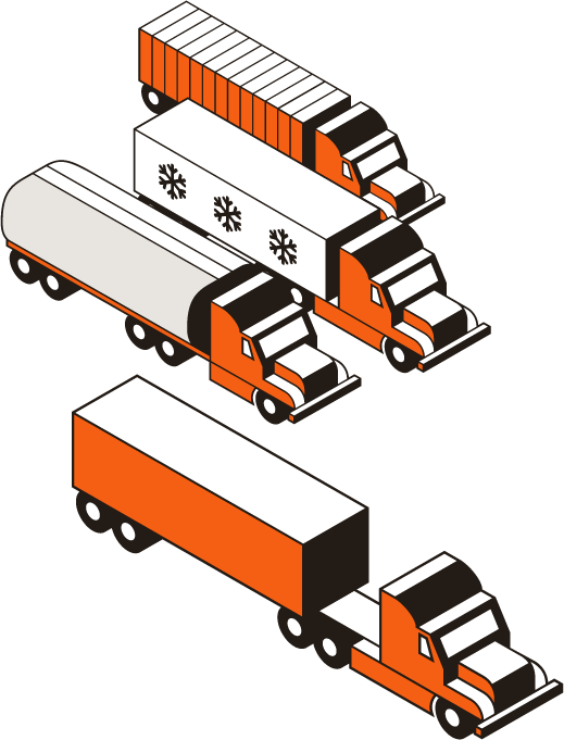 Four lines of service with refrigeration illustration