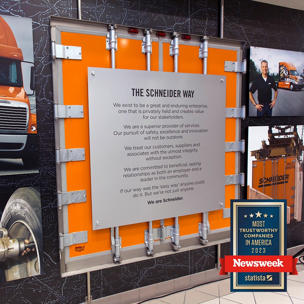 Schneider named as one of America’s Most Trustworthy Companies by Newsweek