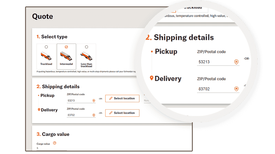 FreightPower Shippers Quote, Book Freight Schneider