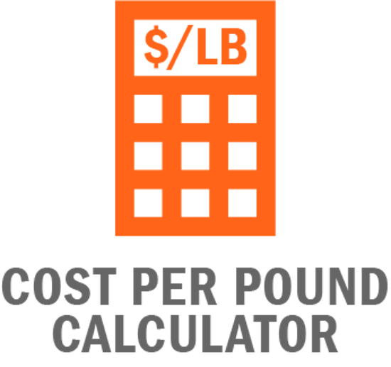 Shipping cost per pound calculator icon