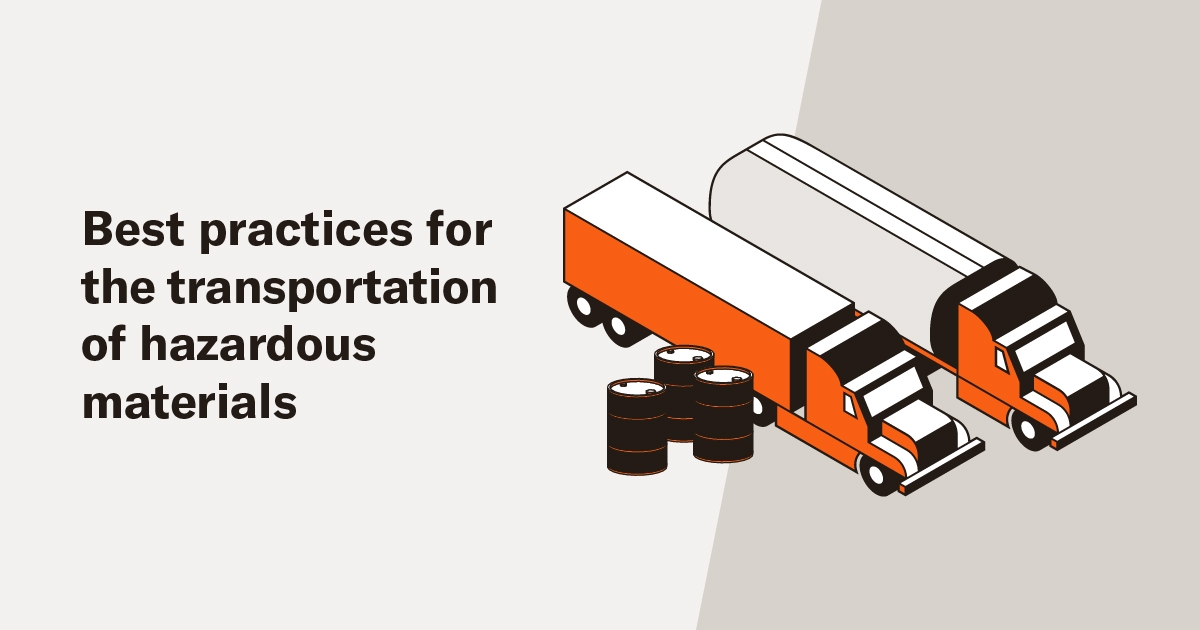 Best practices when transporting hazardous material Schneider