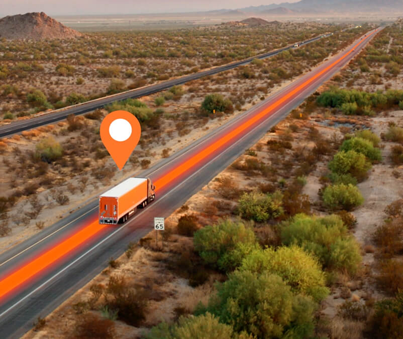 Schneider FreightPower® marketplace image with a truck and a "book now" feature