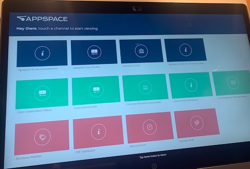 AppSpace on the Webex Board