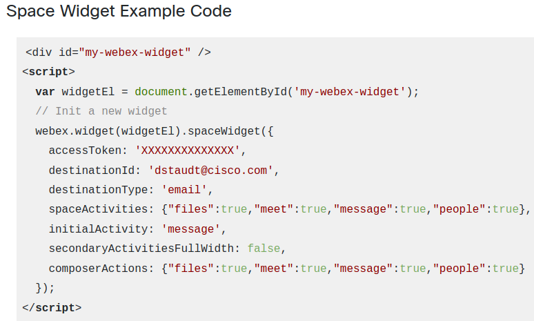 Example generated code snippet