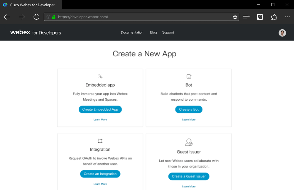 Create embedded app button