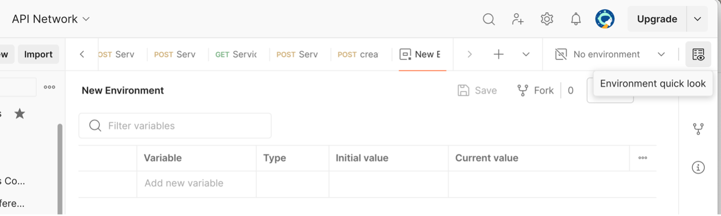 Postman environment Variables Quick look