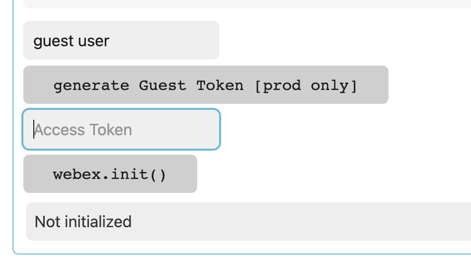 The guest Access Token is used to init the SDK