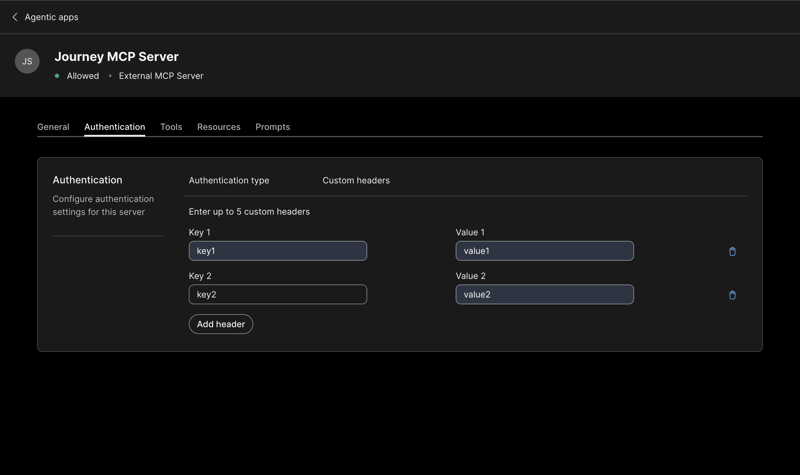 Agentic App Auth Page