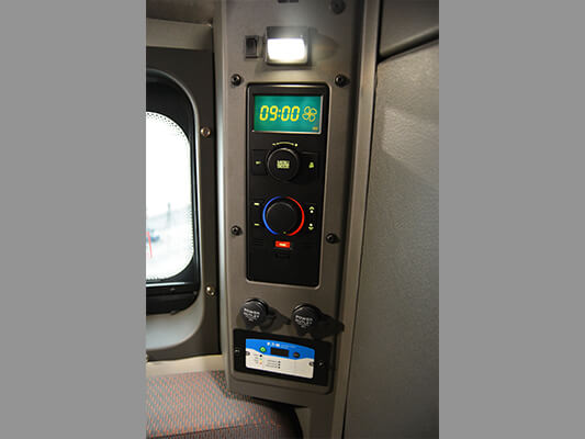 2022 Volvo HVAC control panel for adjusting temperature inside the cab