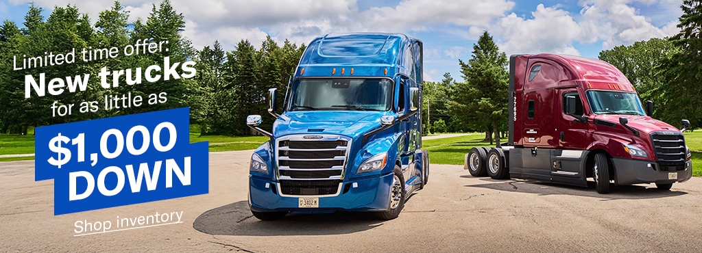 New trucks for as little as $1,000 down