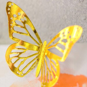 Gold paper butterfly